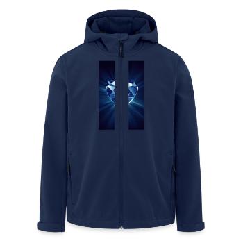 Glänzendes Diamantherz - Recycelte Männer Softshell-Jacke von Stanley/Stella - Navy - Vorne - AI Model Male 185 light (185cm)