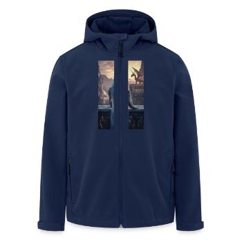 Reine Dragon au coucher du soleil - Veste softshell homme en polyester recyclé Stanley/Stella - marine - Devant - AI Model Male 185 light (185cm)