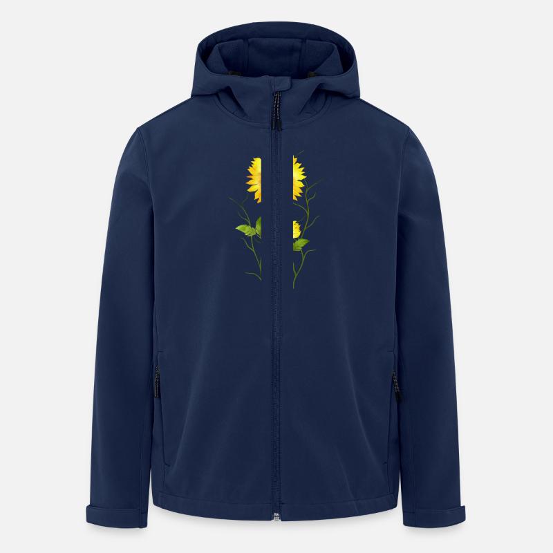 Flowers - Men’s Recycled Softshell Jacket by Stanley/Stella - navy
