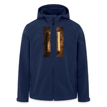 Gold Transformation - Men’s Recycled Softshell Jacket by Stanley/Stella - navy - Front - AI Model Male 185 light (185cm)