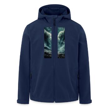 Das Meer mit Macht teilen - Recycelte Männer Softshell-Jacke von Stanley/Stella - Navy - Vorne - AI Model Male 185 light (185cm)