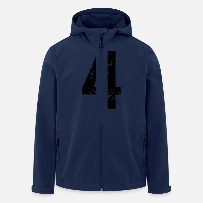 4 Zahl Trikot - Recycelte Männer Softshell-Jacke von Stanley/Stella - Navy