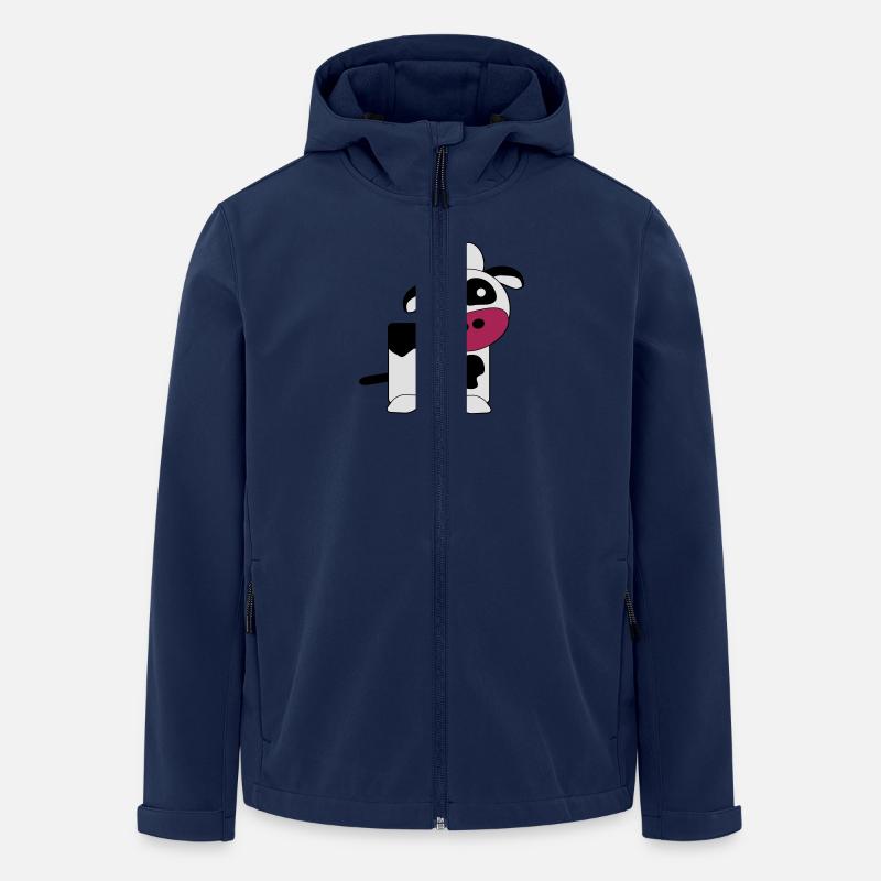Kuh (groß) - Recycelte Männer Softshell-Jacke von Stanley/Stella - Navy