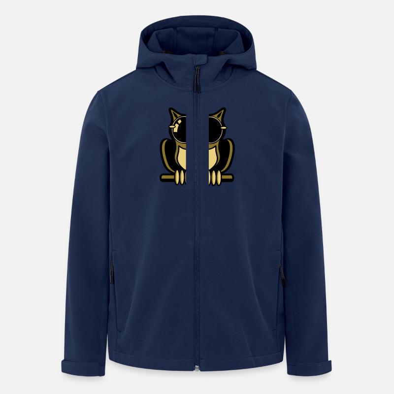 Eule Vogel wald sonnenbrille - Recycelte Männer Softshell-Jacke von Stanley/Stella - Navy