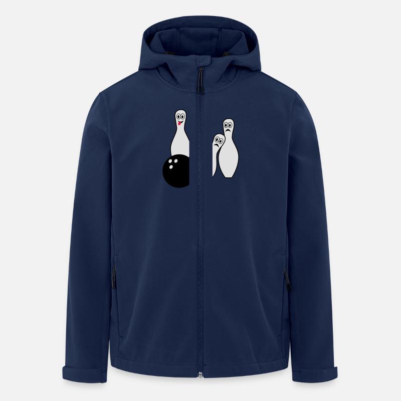 Bowling, Kegeln - Recycelte Männer Softshell-Jacke von Stanley/Stella - Navy
