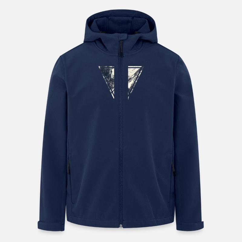 Marmor Dreieck - Recycelte Männer Softshell-Jacke von Stanley/Stella - Navy