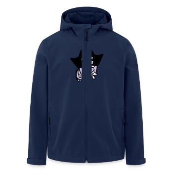 Raupe Loch Piraten Kapitän Mütze Lustig Süß Comic - Recycelte Männer Softshell-Jacke von Stanley/Stella - Navy - Vorne - AI Model Male 185 light (185cm)