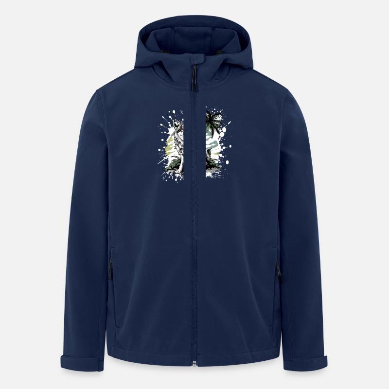 Palmier de l’île Wolf - Veste softshell homme en polyester recyclé Stanley/Stella - marine