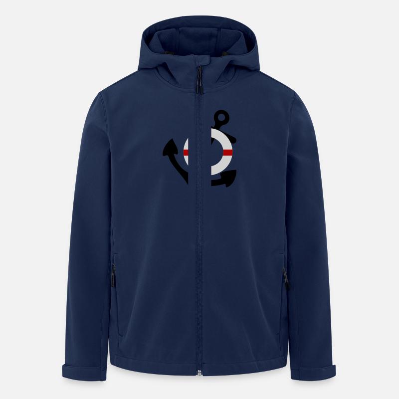 Anker mit Rettungsring - Recycelte Männer Softshell-Jacke von Stanley/Stella - Navy