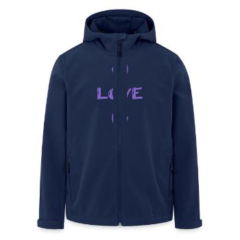 PAAR. ICH HABE GERADE GEHEIRATET. Junggesellinnenabschied. VALENTINSTAG. MARIES - Recycelte Männer Softshell-Jacke von Stanley/Stella - Navy - Vorne - AI Model Male 185 light (185cm)