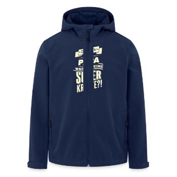 Superkraefte Papa Geburtstag RAHMENLOS Geschenk - Recycelte Männer Softshell-Jacke von Stanley/Stella - Navy - Vorne - AI Model Male 185 light (185cm)