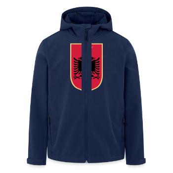 Coat_of_Arms_of_Albania - Recycelte Männer Softshell-Jacke von Stanley/Stella - Navy - Vorne - AI Model Male 185 light (185cm)