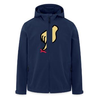 montrer croix - ici 3 - Veste softshell homme en polyester recyclé Stanley/Stella - marine - Devant - AI Model Male 185 light (185cm)
