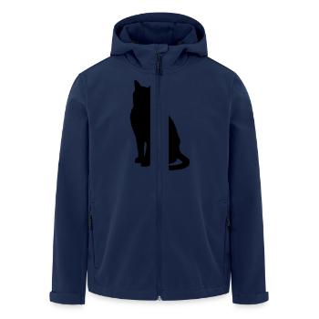 Vektor Katze Silhouette - Recycelte Männer Softshell-Jacke von Stanley/Stella - Navy - Vorne - AI Model Male 185 light (185cm)