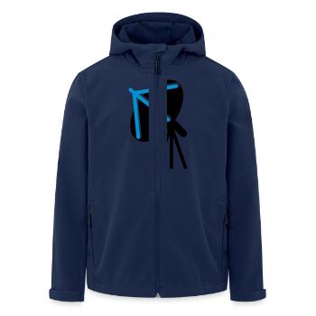 antenne parabolique orientée vers le ciel - Veste softshell homme en polyester recyclé Stanley/Stella - marine - Devant - AI Model Male 185 light (185cm)