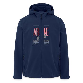 Spruch: I´m not arguing - Men’s Recycled Softshell Jacket by Stanley/Stella - navy - Front - AI Model Male 185 light (185cm)