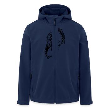 Indian Chief indien usa symbol of wild chef native - Men’s Recycled Softshell Jacket by Stanley/Stella - navy - Front - AI Model Male 185 light (185cm)