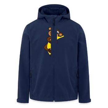 Monkey with banana - Men’s Recycled Softshell Jacket by Stanley/Stella - navy - Front - AI Model Male 185 light (185cm)