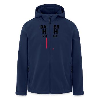 danger high voltage - Veste softshell homme en polyester recyclé Stanley/Stella - marine - Devant - AI Model Male 185 light (185cm)