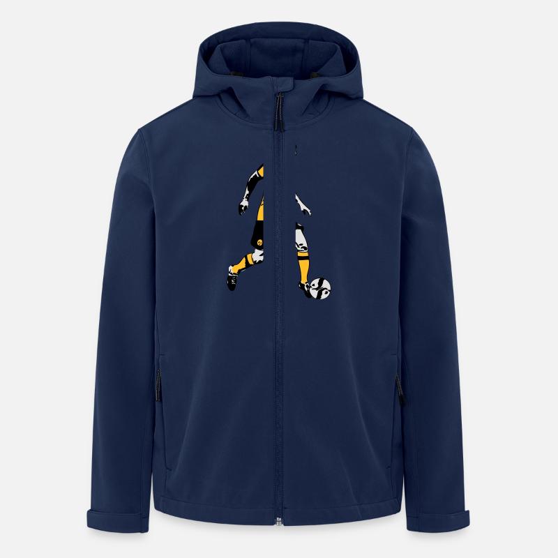 Fussball - Soocer - Recycelte Männer Softshell-Jacke von Stanley/Stella - Navy