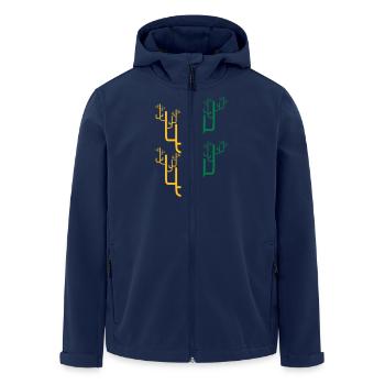 branches d'art refroidissent modèle de conception - Veste softshell homme en polyester recyclé Stanley/Stella - marine - Devant - AI Model Male 185 light (185cm)