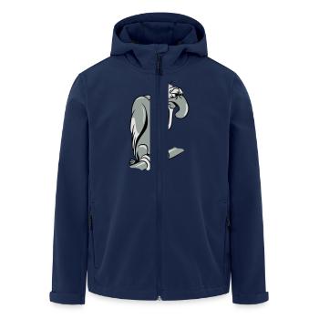 vautour drôle - Veste softshell homme en polyester recyclé Stanley/Stella - marine - Devant - AI Model Male 185 light (185cm)
