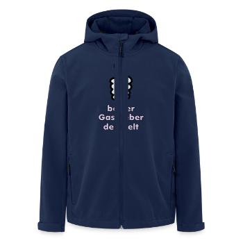 Vektorgrafik bester Gastgeber der Welt - Recycelte Männer Softshell-Jacke von Stanley/Stella - Navy - Vorne - AI Model Male 185 light (185cm)