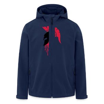 sparta_helm_blood - Men’s Recycled Softshell Jacket by Stanley/Stella - navy - Front - AI Model Male 185 light (185cm)