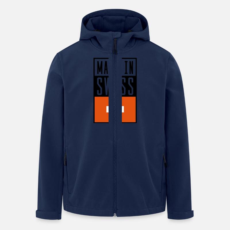 swiss made in - Recycelte Männer Softshell-Jacke von Stanley/Stella - Navy