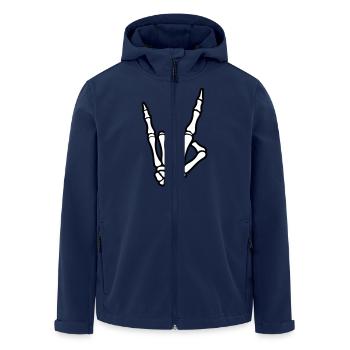 skull hand party symbol - Recycelte Männer Softshell-Jacke von Stanley/Stella - Navy - Vorne - AI Model Male 185 light (185cm)