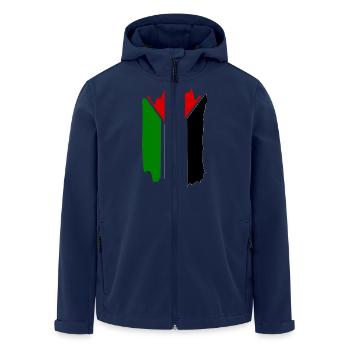 free palestine - Men’s Recycled Softshell Jacket by Stanley/Stella - navy - Front - AI Model Male 185 light (185cm)