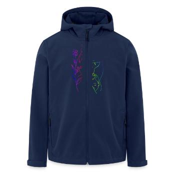 Mama liebt dich Mama Blumen Frauen Valentinstag - Recycelte Männer Softshell-Jacke von Stanley/Stella - Navy - Vorne - AI Model Male 185 light (185cm)
