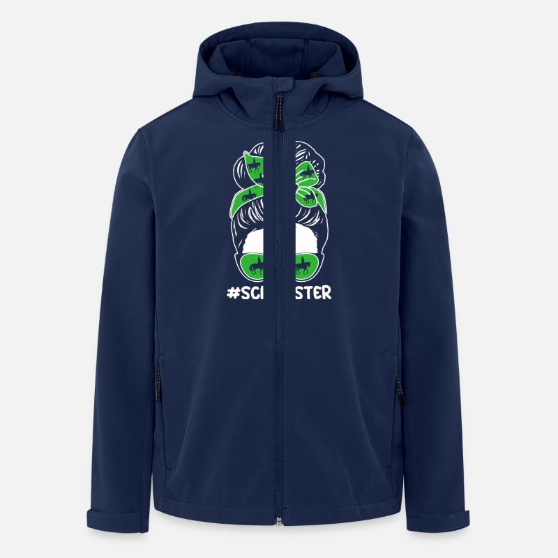 Monter des chevaux sœurs - Veste softshell homme en polyester recyclé Stanley/Stella - marine