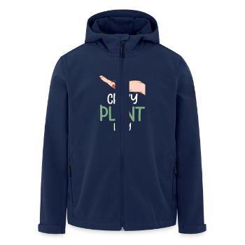 Crazy Plant Lady Jardinage botanique - Veste softshell homme en polyester recyclé Stanley/Stella - marine - Devant - AI Model Male 185 light (185cm)