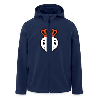 Vogel König Krone Herrscher Bart Alt Königreich - Recycelte Männer Softshell-Jacke von Stanley/Stella - Navy - Vorne - AI Model Male 185 light (185cm)