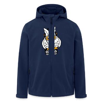 Gamer Owl Gaming Player Controller Headset Fun - Men’s Recycled Softshell Jacket by Stanley/Stella - navy - Front - AI Model Male 185 light (185cm)