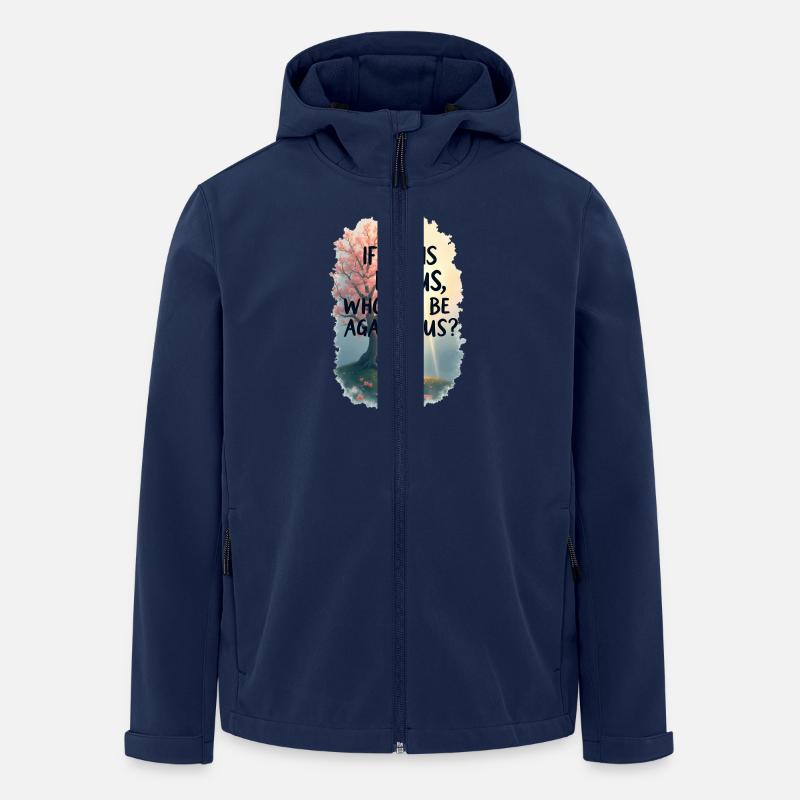 Si Dieu est pour nous - Veste softshell homme en polyester recyclé Stanley/Stella - marine