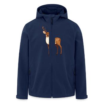 Cerf fier - Veste softshell homme en polyester recyclé Stanley/Stella - marine - Devant - AI Model Male 185 light (185cm)
