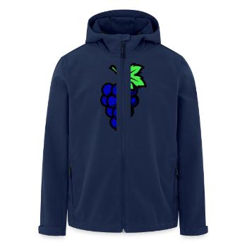 Weintrauben Trauben Obst - Recycelte Männer Softshell-Jacke von Stanley/Stella - Navy - Vorne - AI Model Male 185 light (185cm)