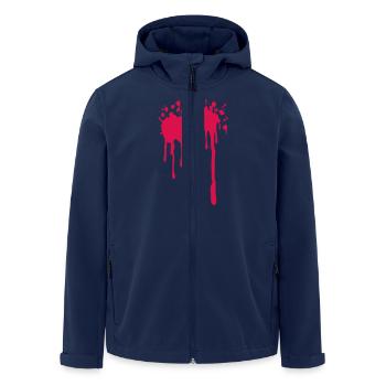 Blutfleck5 - Recycelte Männer Softshell-Jacke von Stanley/Stella - Navy - Vorne - AI Model Male 185 light (185cm)