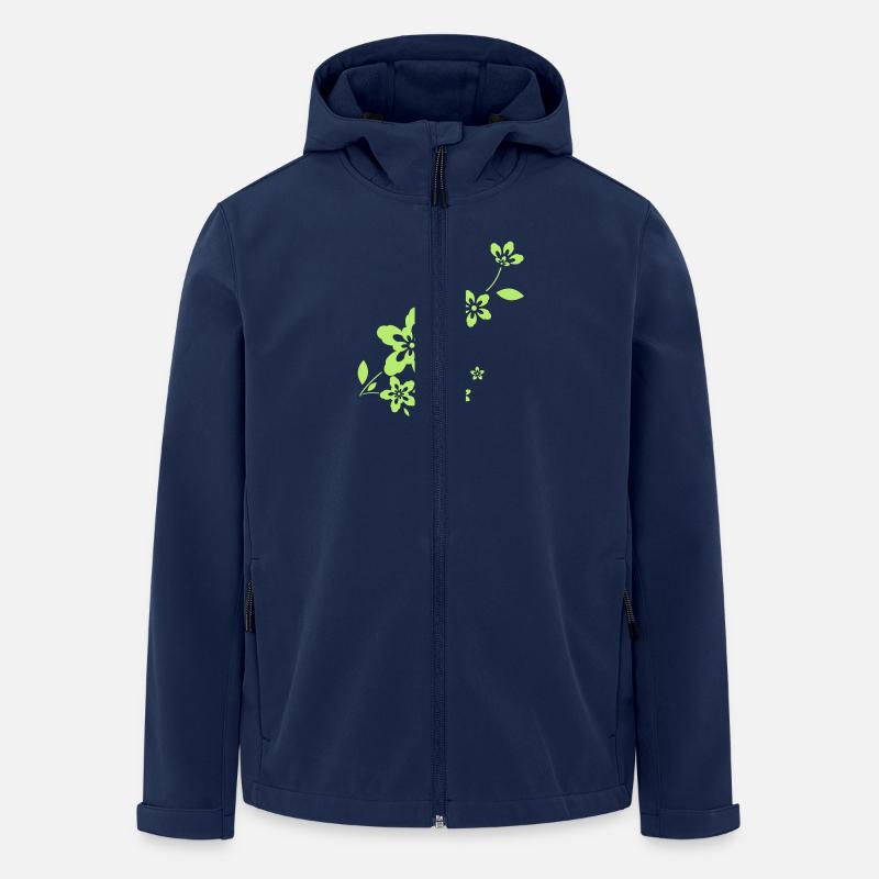 fleurs - Veste softshell homme en polyester recyclé Stanley/Stella - marine