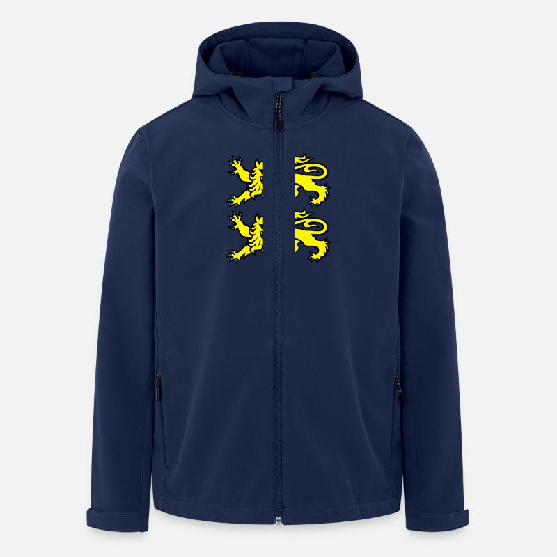 leopards normand logo drapeau 2701 - Veste softshell homme en polyester recyclé Stanley/Stella - marine