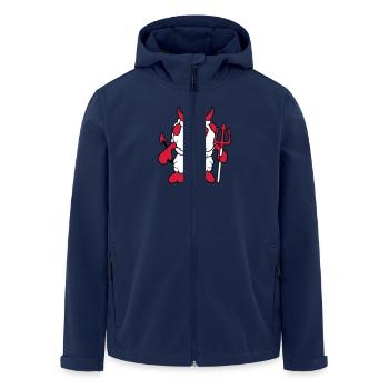 Mouton Diable Satan Enfer Mal Trident Cornes Cool - Veste softshell homme en polyester recyclé Stanley/Stella - marine - Devant - AI Model Male 185 light (185cm)