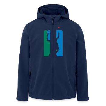 tennis_0809_3c - Veste softshell homme en polyester recyclé Stanley/Stella - marine - Devant - AI Model Male 185 light (185cm)