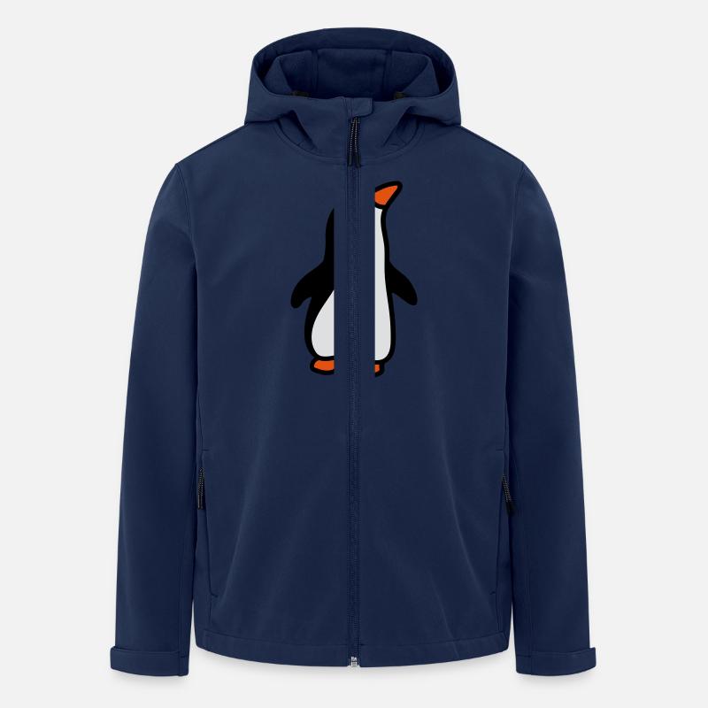 Penguin looks up 3 - Men’s Recycled Softshell Jacket by Stanley/Stella - navy