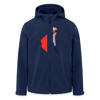 The matador - Men’s Recycled Softshell Jacket by Stanley/Stella - navy - Front - AI Model Male 185 light (185cm)
