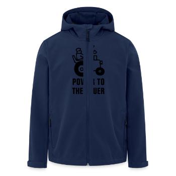 power_to_the_bauer_072011_b_1c - Men’s Recycled Softshell Jacket by Stanley/Stella - navy - Front - AI Model Male 185 light (185cm)