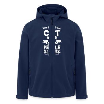 cat hair is gliter - Veste softshell homme en polyester recyclé Stanley/Stella - marine - Devant - AI Model Male 185 light (185cm)