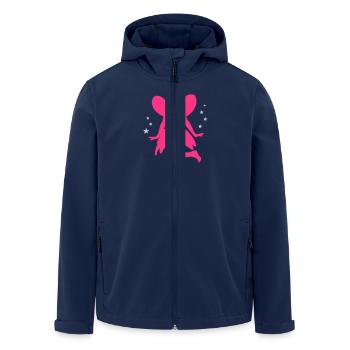 Fröhlich tanzende Fee / Elfe aus einem Märchen, 2- - Recycelte Männer Softshell-Jacke von Stanley/Stella - Navy - Vorne - AI Model Male 185 light (185cm)