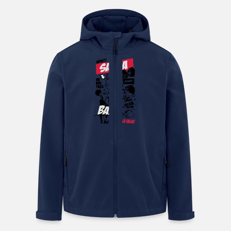 Salsa comic - Men’s Recycled Softshell Jacket by Stanley/Stella - navy